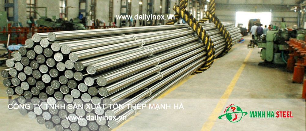 Tròn trơn láp đặc inox phi 32ly - Đại lý inox Mạnh Hà